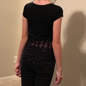 Teal butterfly blouse